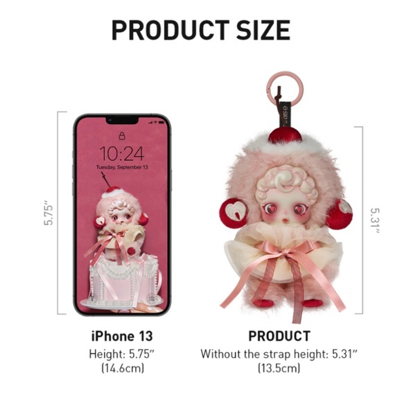 SkullPanda- Pop Mart - You Found Me! Plush Doll Pendant/Purse Charm-Ghostie NWOT - Picture 6 of 17